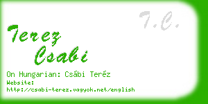terez csabi business card