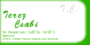 terez csabi business card